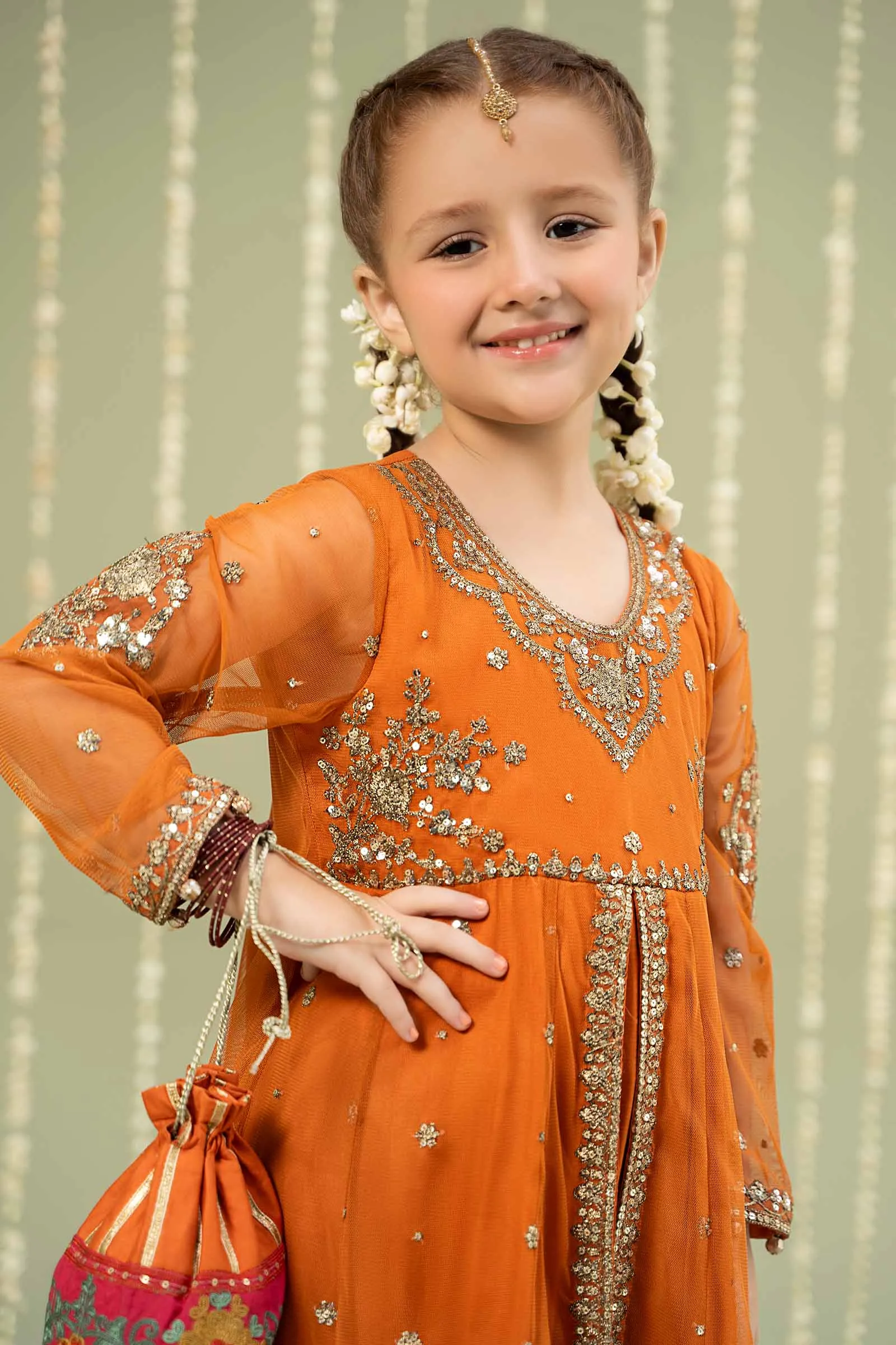 3 Piece Embroidered Net Suit | MKS-W24-25