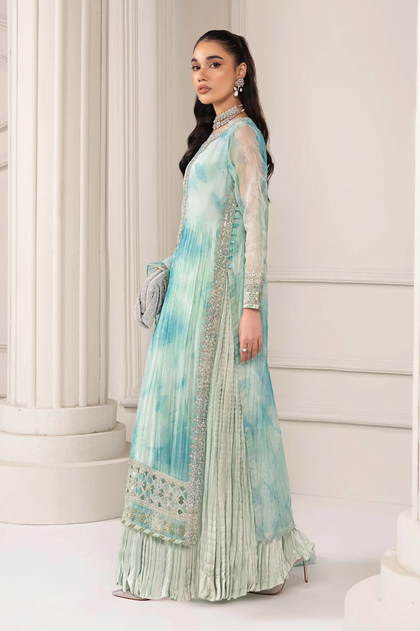 3 Piece Embroidered Organza Suit | SF-EF24-20