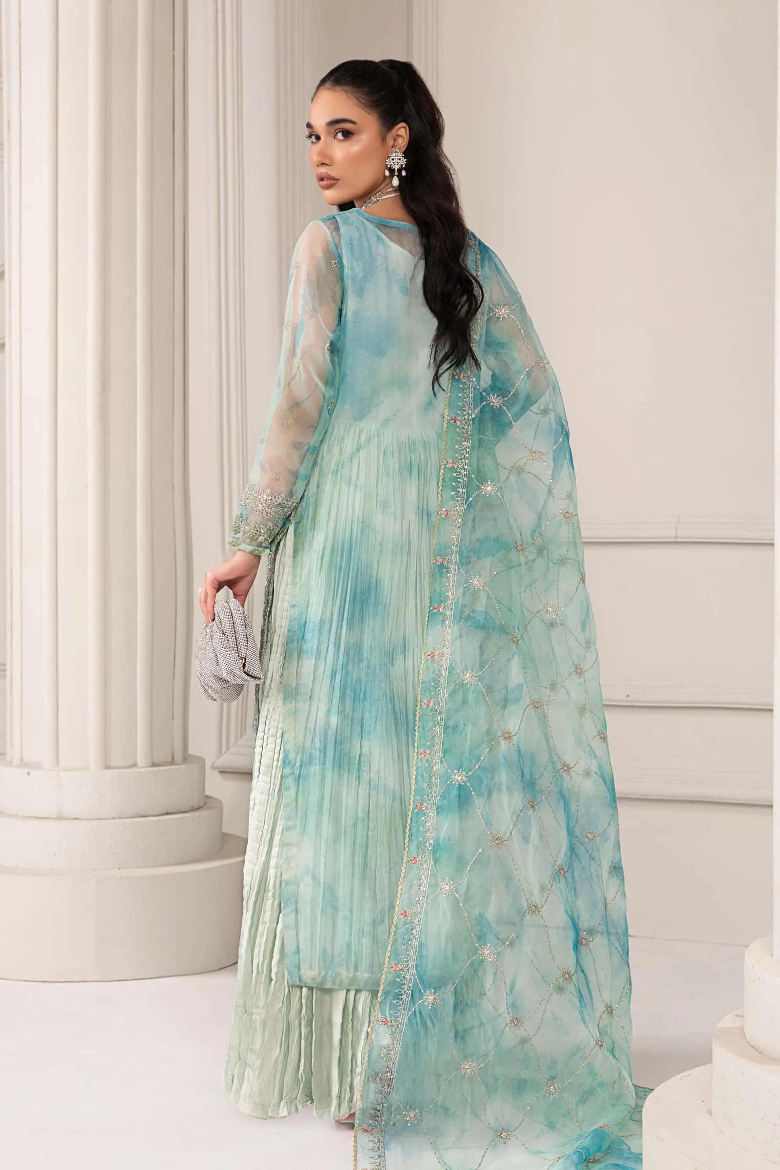 3 Piece Embroidered Organza Suit | SF-EF24-20