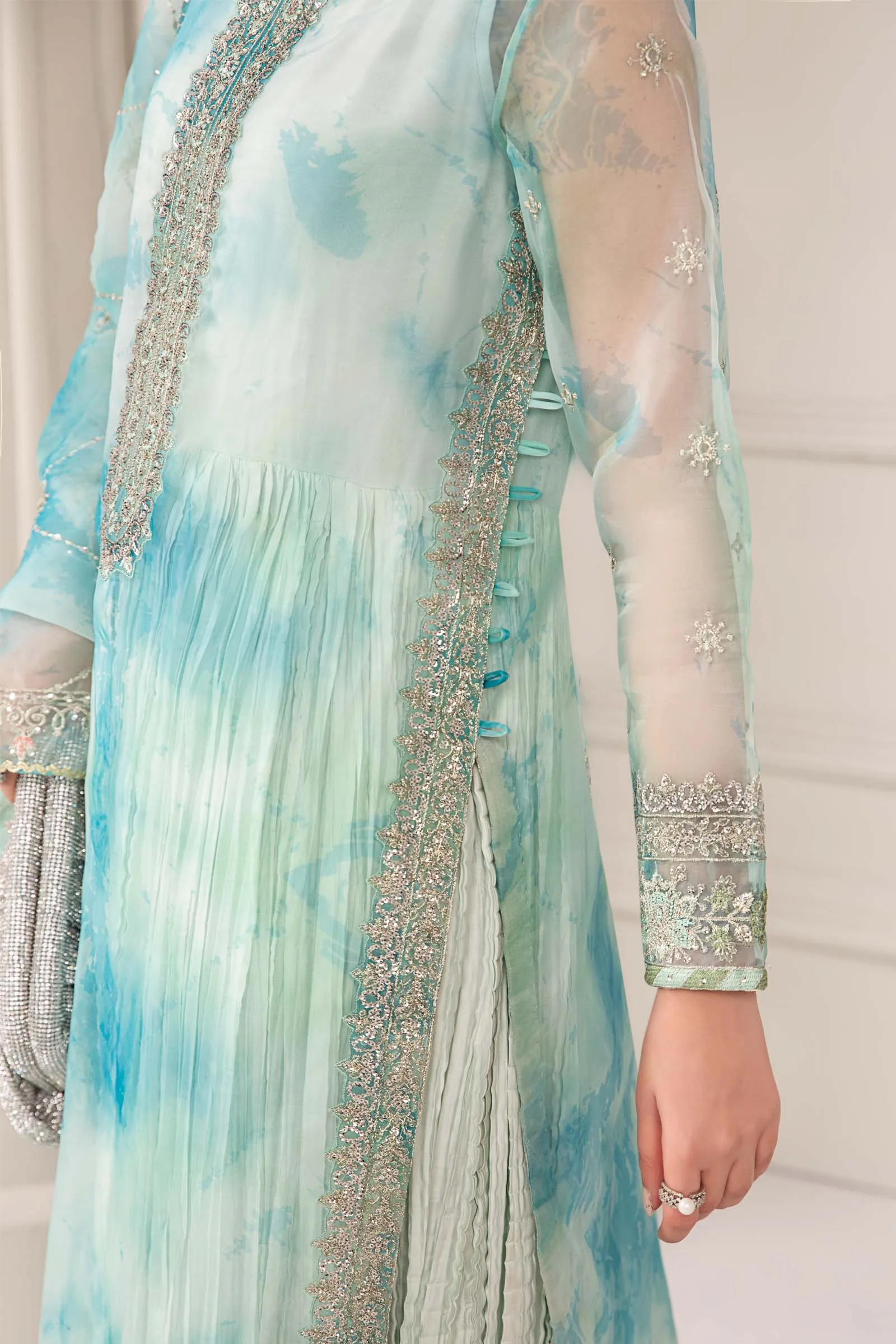 3 Piece Embroidered Organza Suit | SF-EF24-20