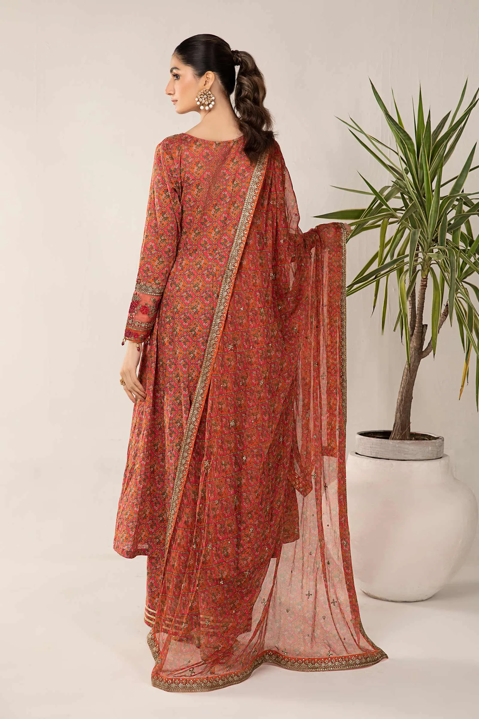 3 Piece Printed Lawn Suit | DW-EF24-118