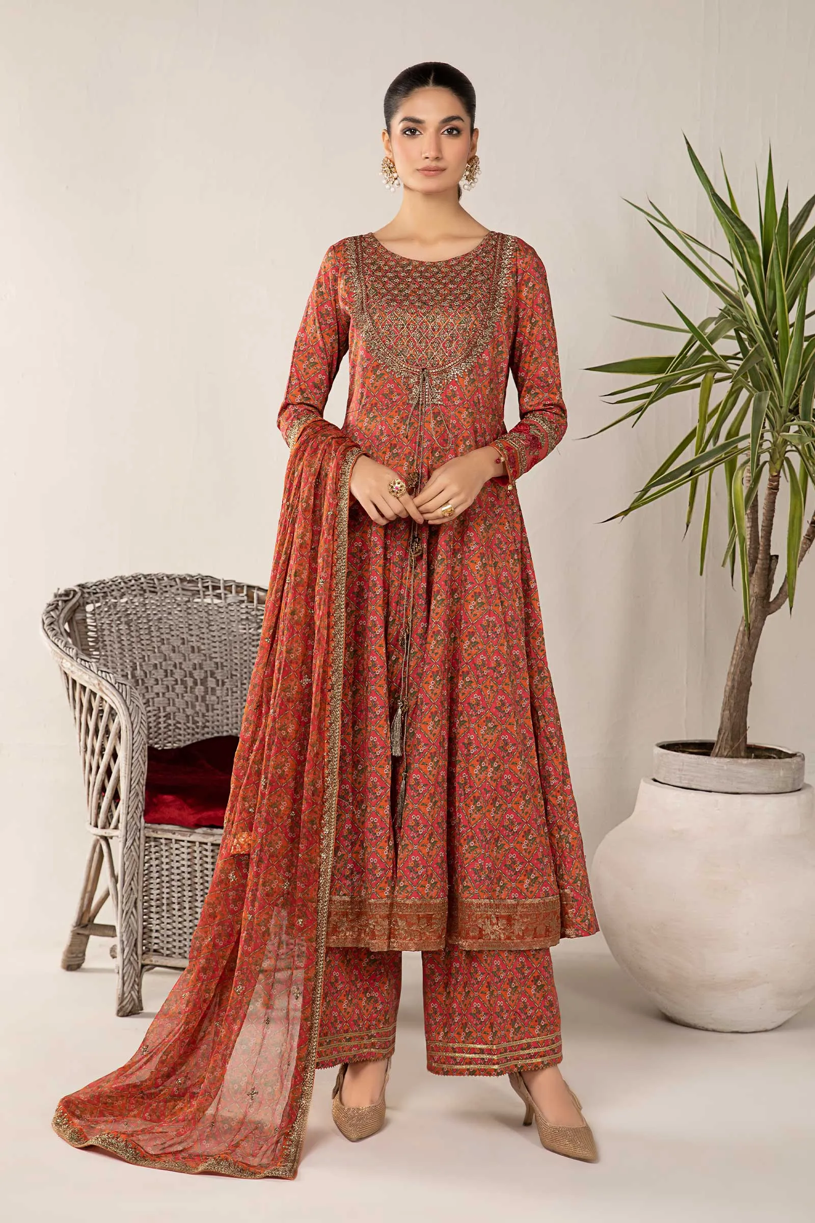 3 Piece Printed Lawn Suit | DW-EF24-118