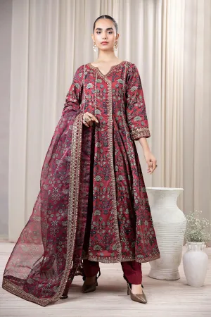 3 Piece Printed Lawn Suit | DW-EF24-42