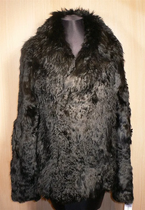 32 Paradis Pour Sprung Freres Black Alpaca Fur Jacket