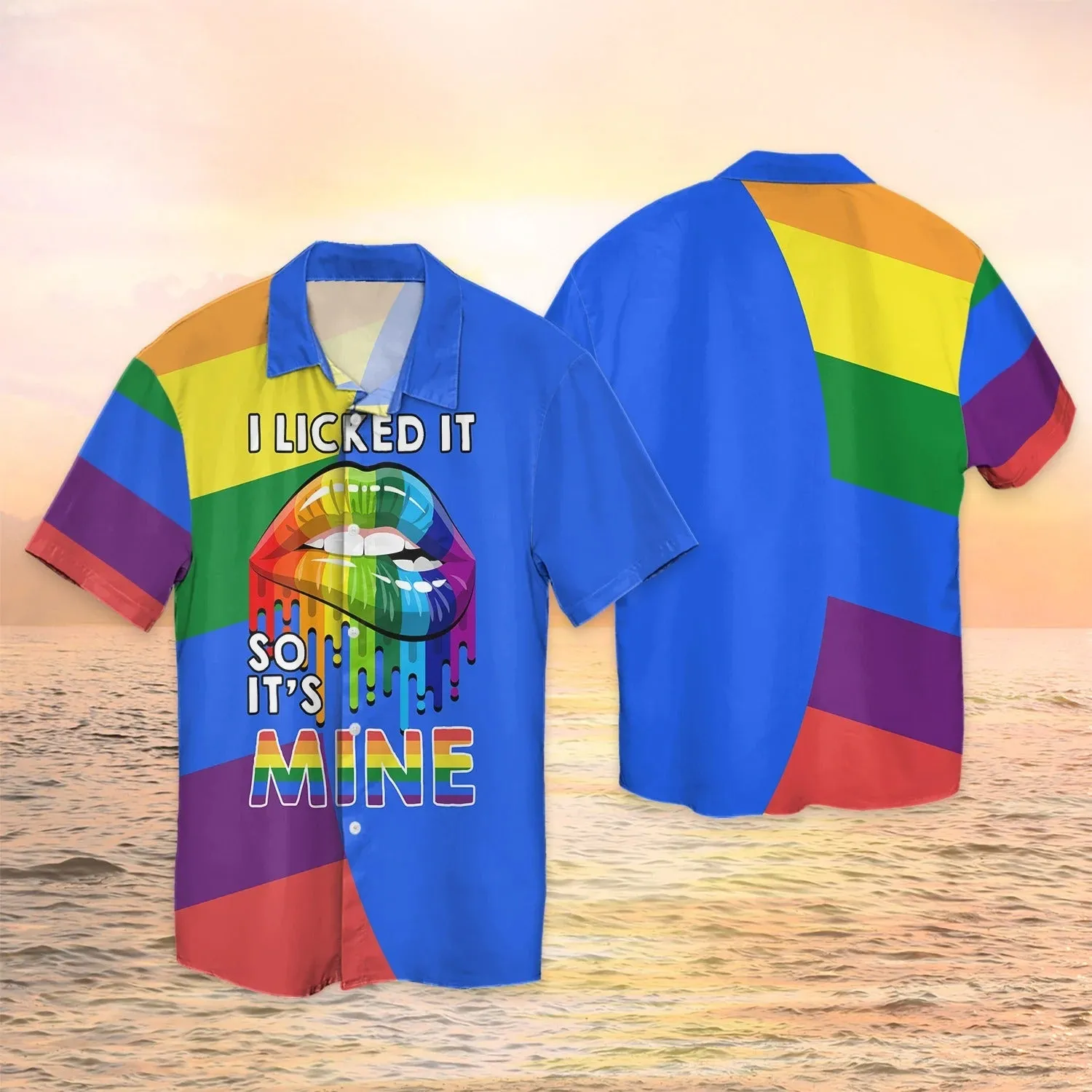 3D All Over Print LGBT Shirt, I Licked It So It's Mine Pride Hoodie, Couple Gay Clothing, LGBT Gifts