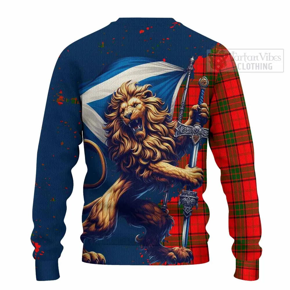 Adair Tartan Family Crest Knitted Sweater with Scottish Majestic Lion