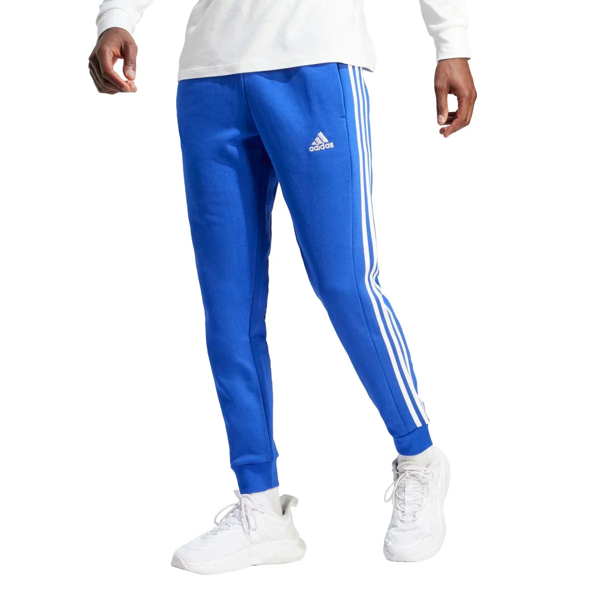 adidas Men's Essentials Tapered 3-Stripes Fleece Pants