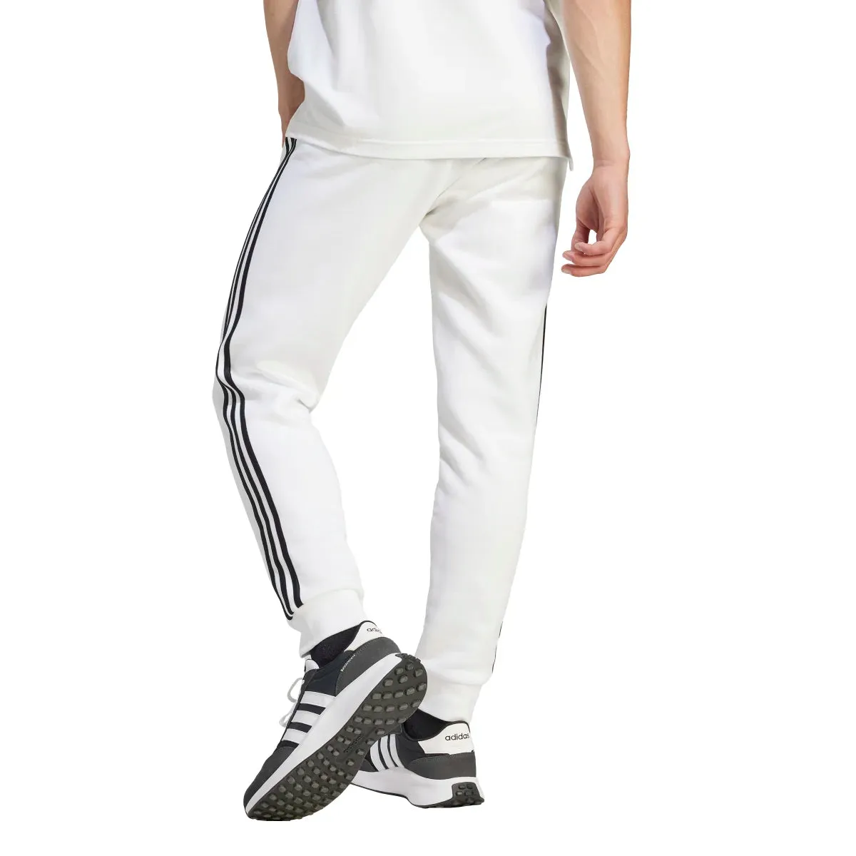 adidas Men's Essentials Tapered 3-Stripes Fleece Pants