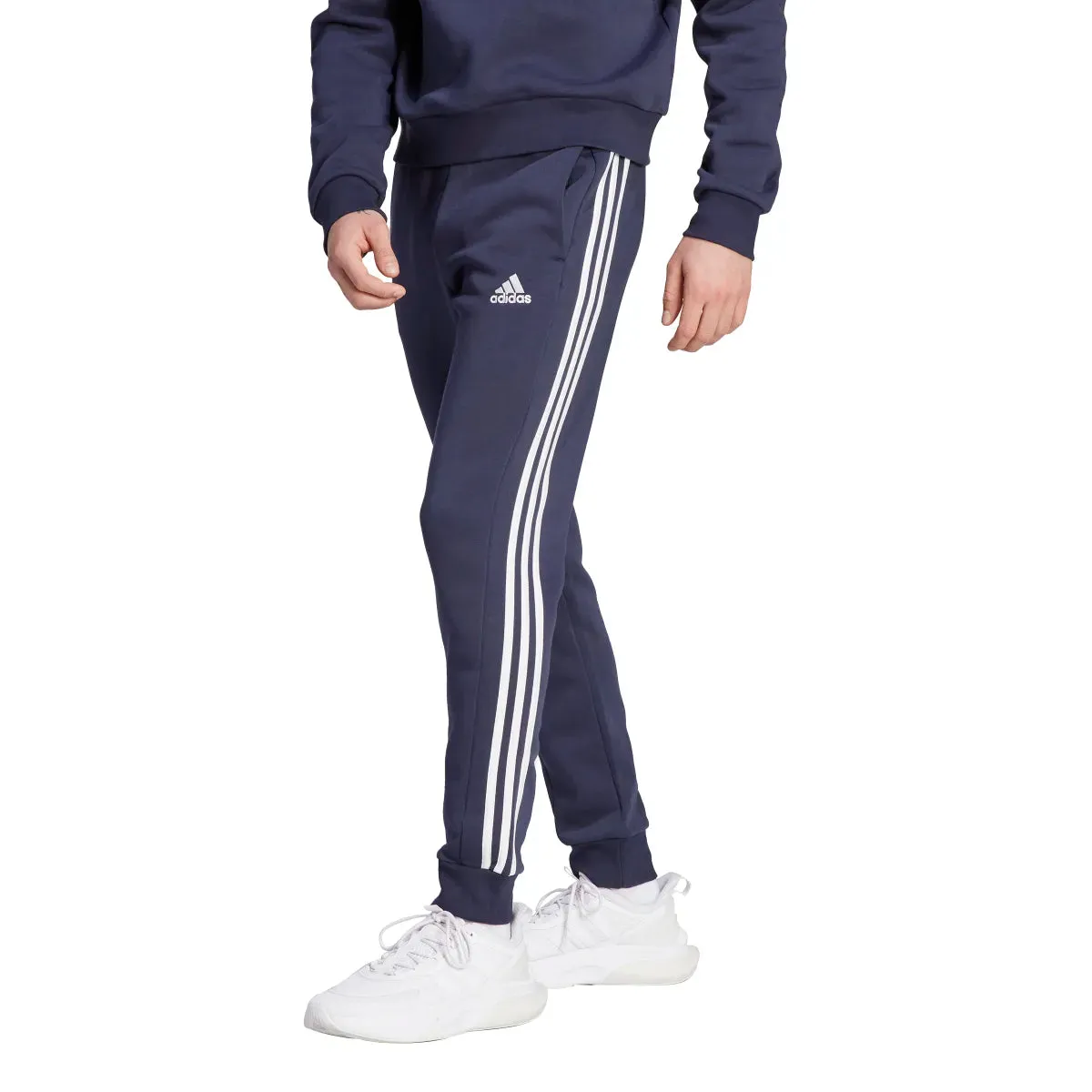 adidas Men's Essentials Tapered 3-Stripes Fleece Pants