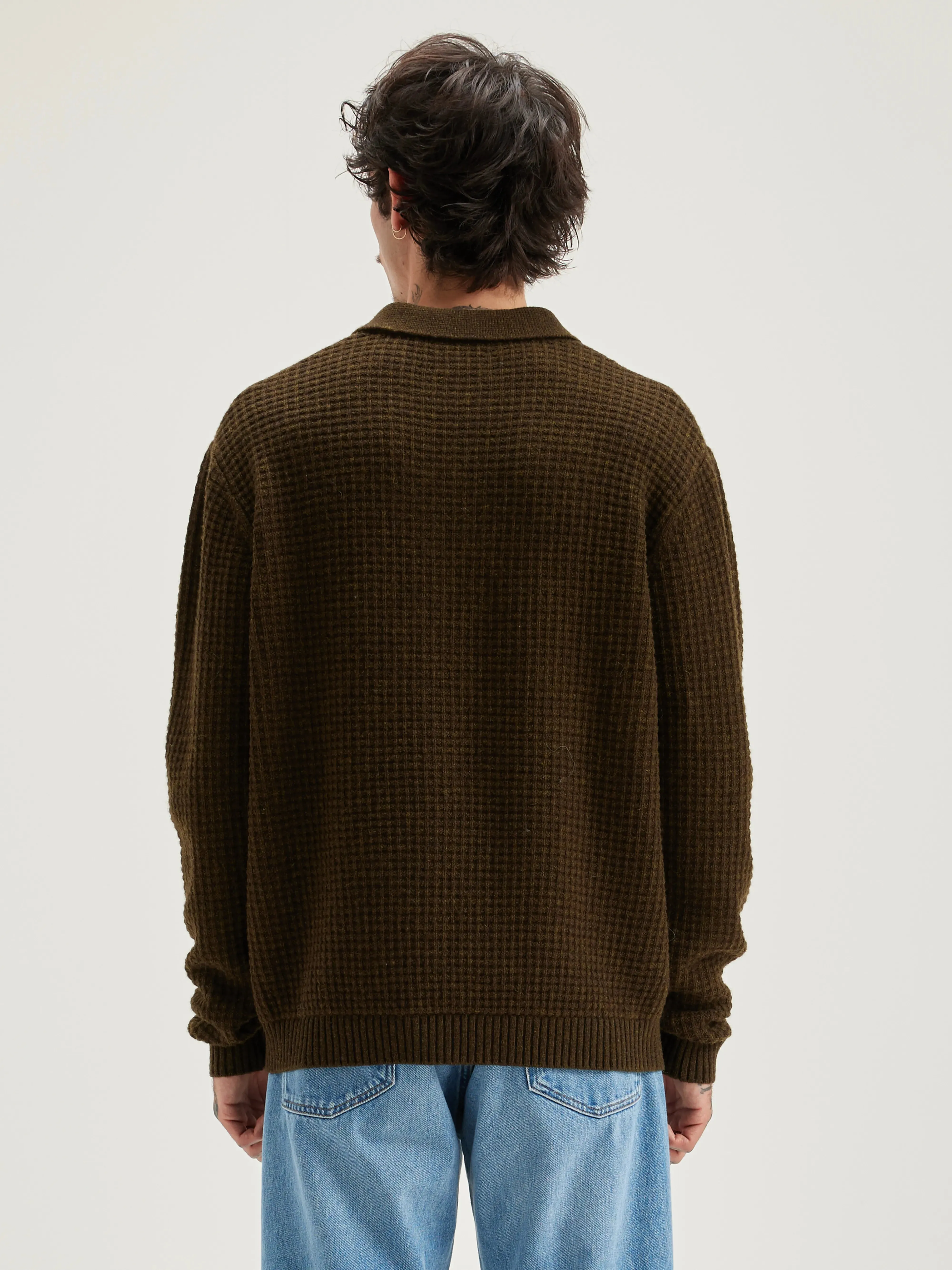 Allos polo-style sweater (242 / M / OLIVE)