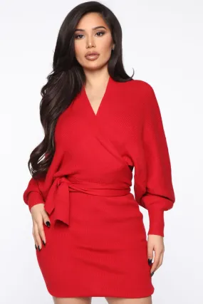 Alondra Sweater Skirt Set - Red