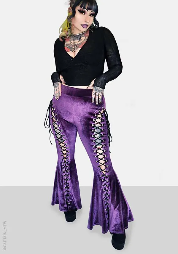 Amethyst Alice Lace up | FLARE PANTS