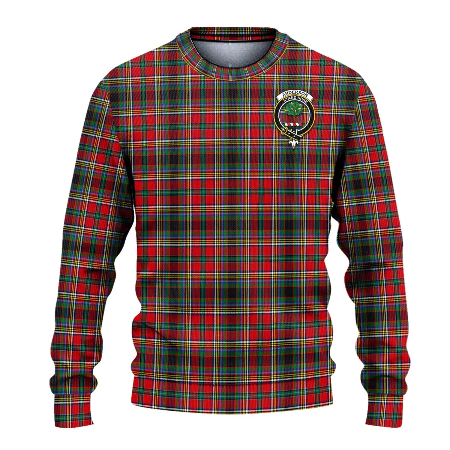 Anderson of Arbrake Tartan Ugly Sweater with Family Crest