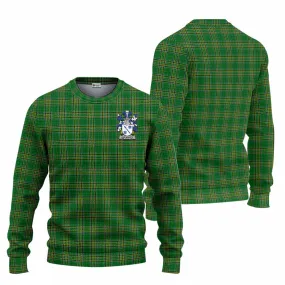 Auchmuty Irish Clan Tartan Knitted Sweater with Coat of Arms