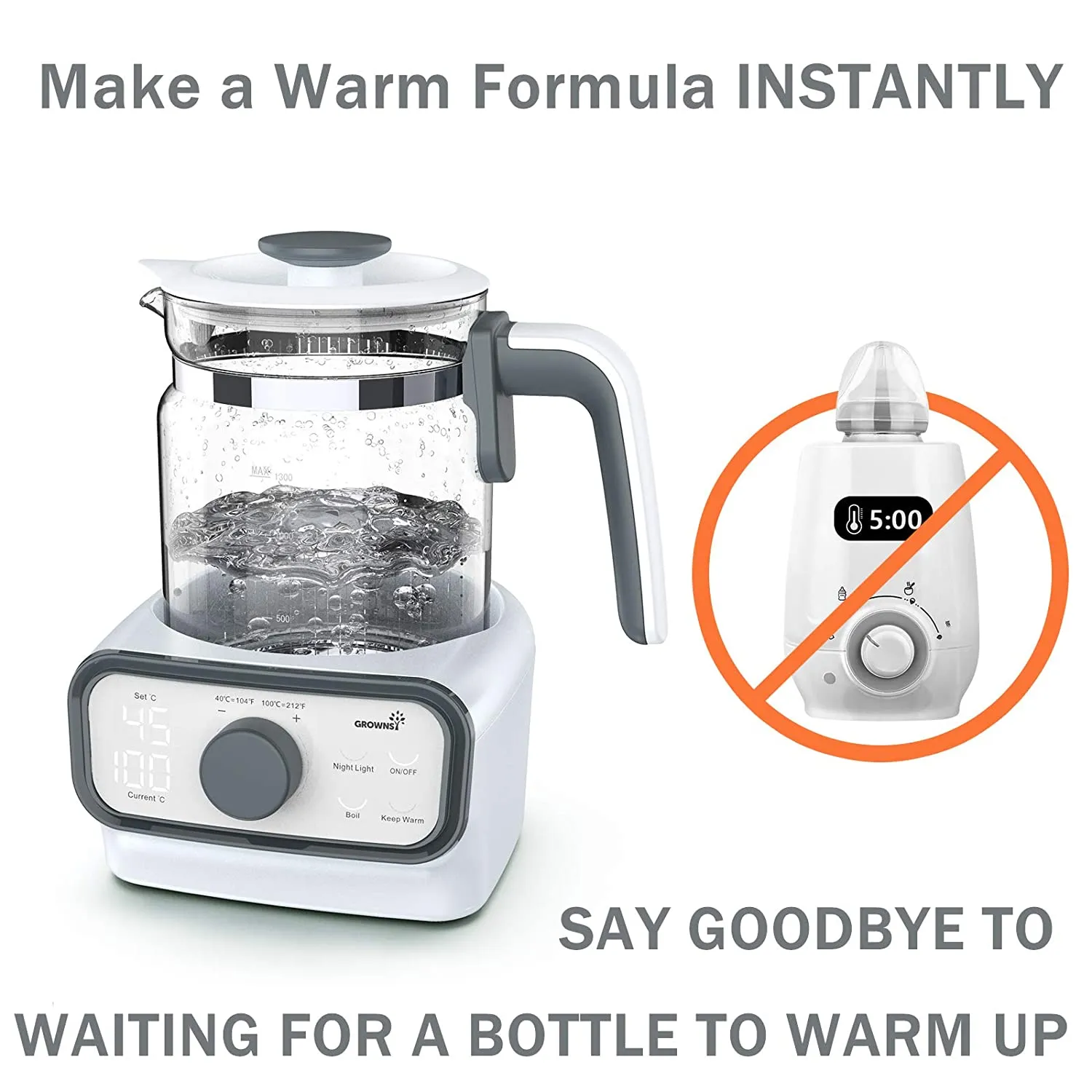 Baby Instant Warmer – Bottle Warmer, Formula Dispenser, Kettle