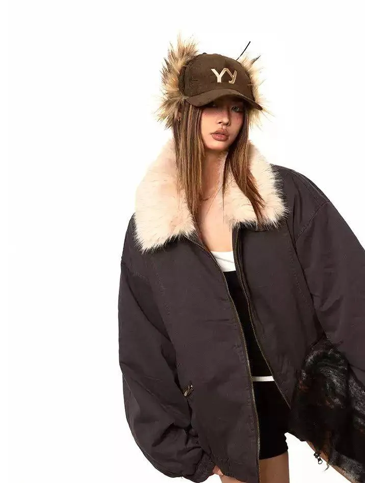 BB Detachable Fur Collar Versatile Jacket