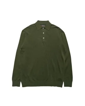 Beams Plus Knit Polo 12G Olive