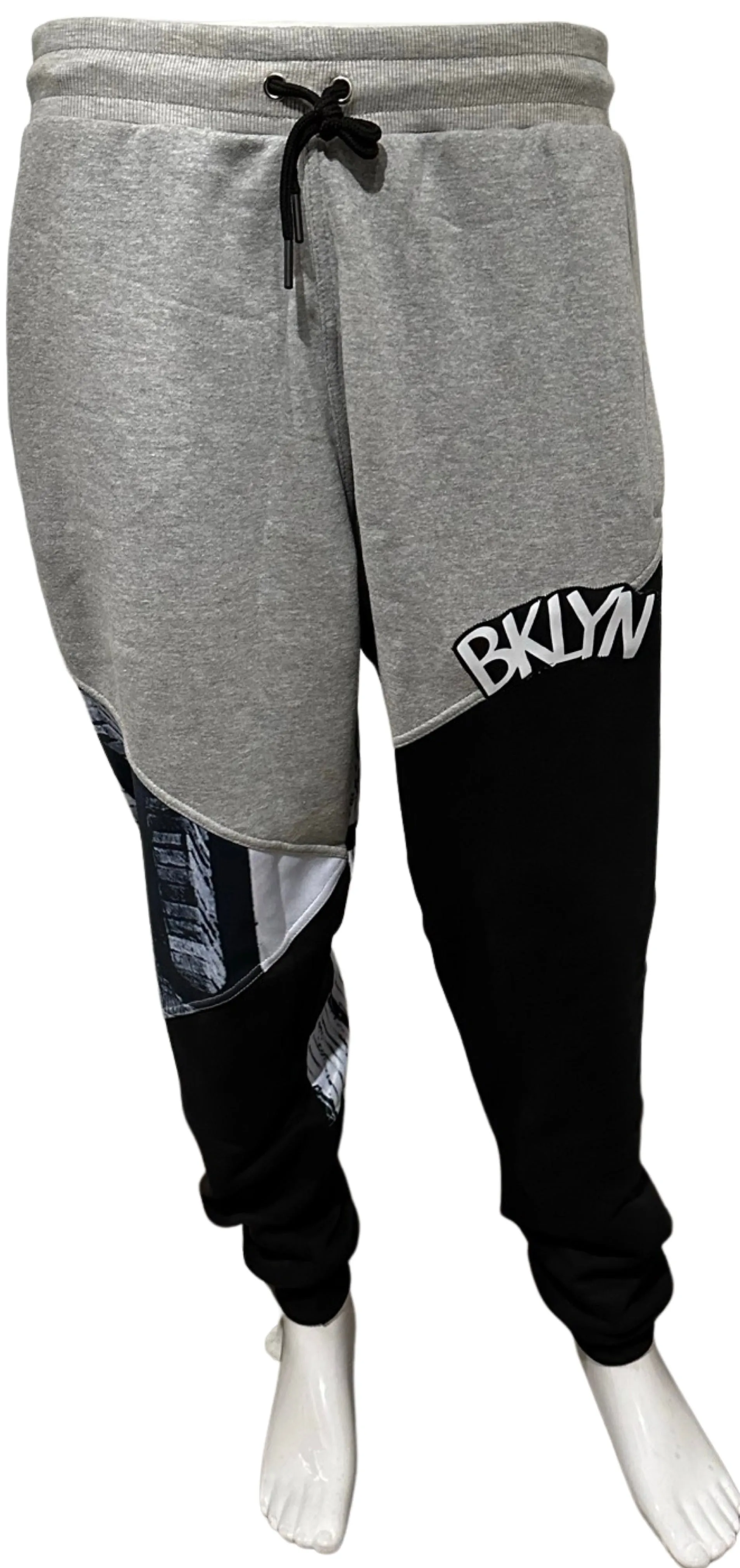 ^BKLYN^ (BLACK-GREY) LUX JOGGER SWEATPANTS