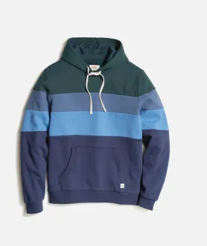 Blue Green Colorblock Hoodie