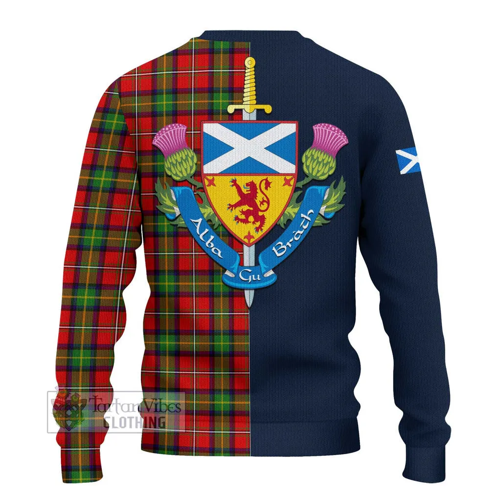 Boyd Tartan Ugly Sweater with Scottish Lion Royal Arm Half Style