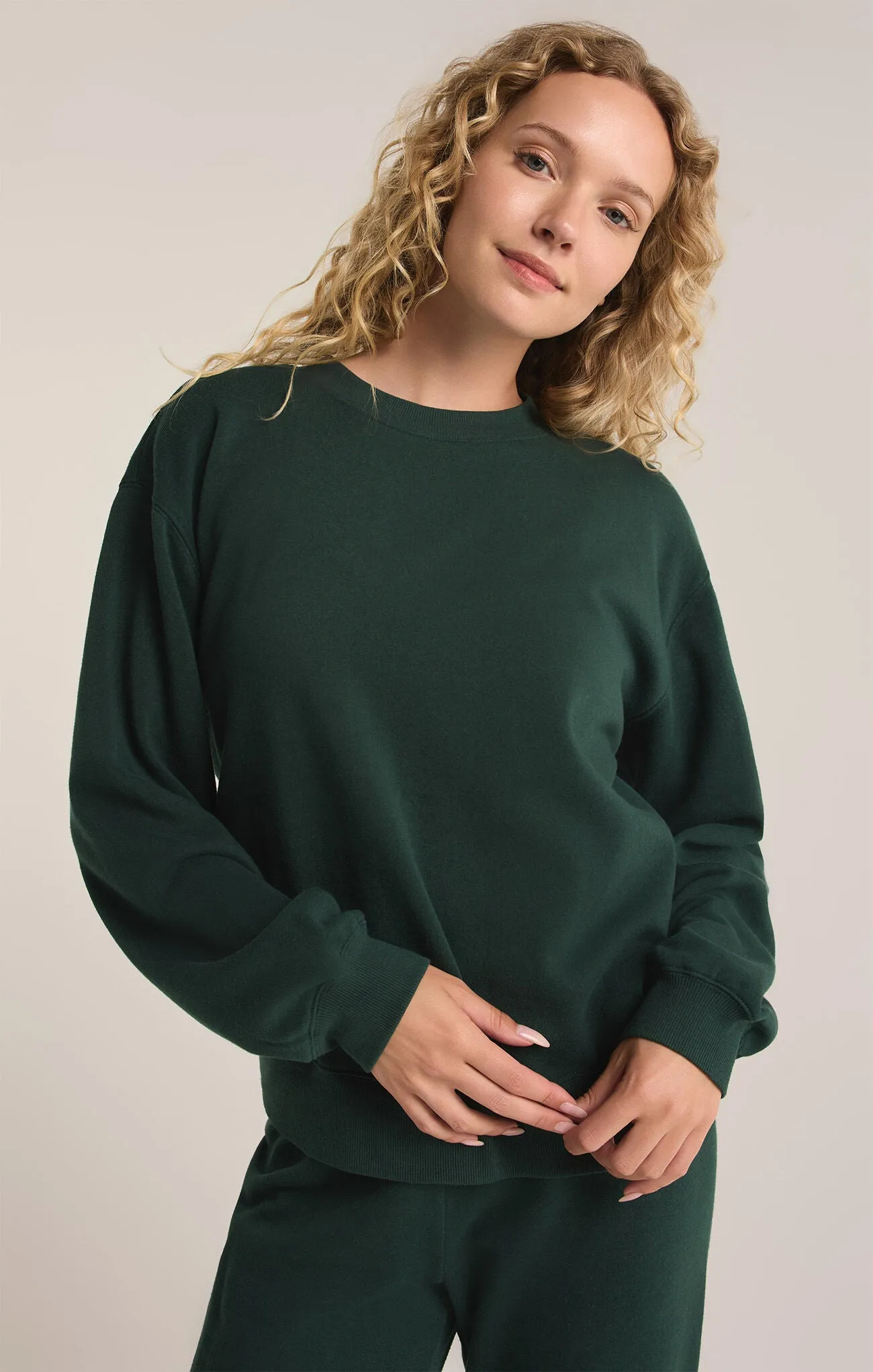 Boyfriend Sweatshirt - Cyprus Green