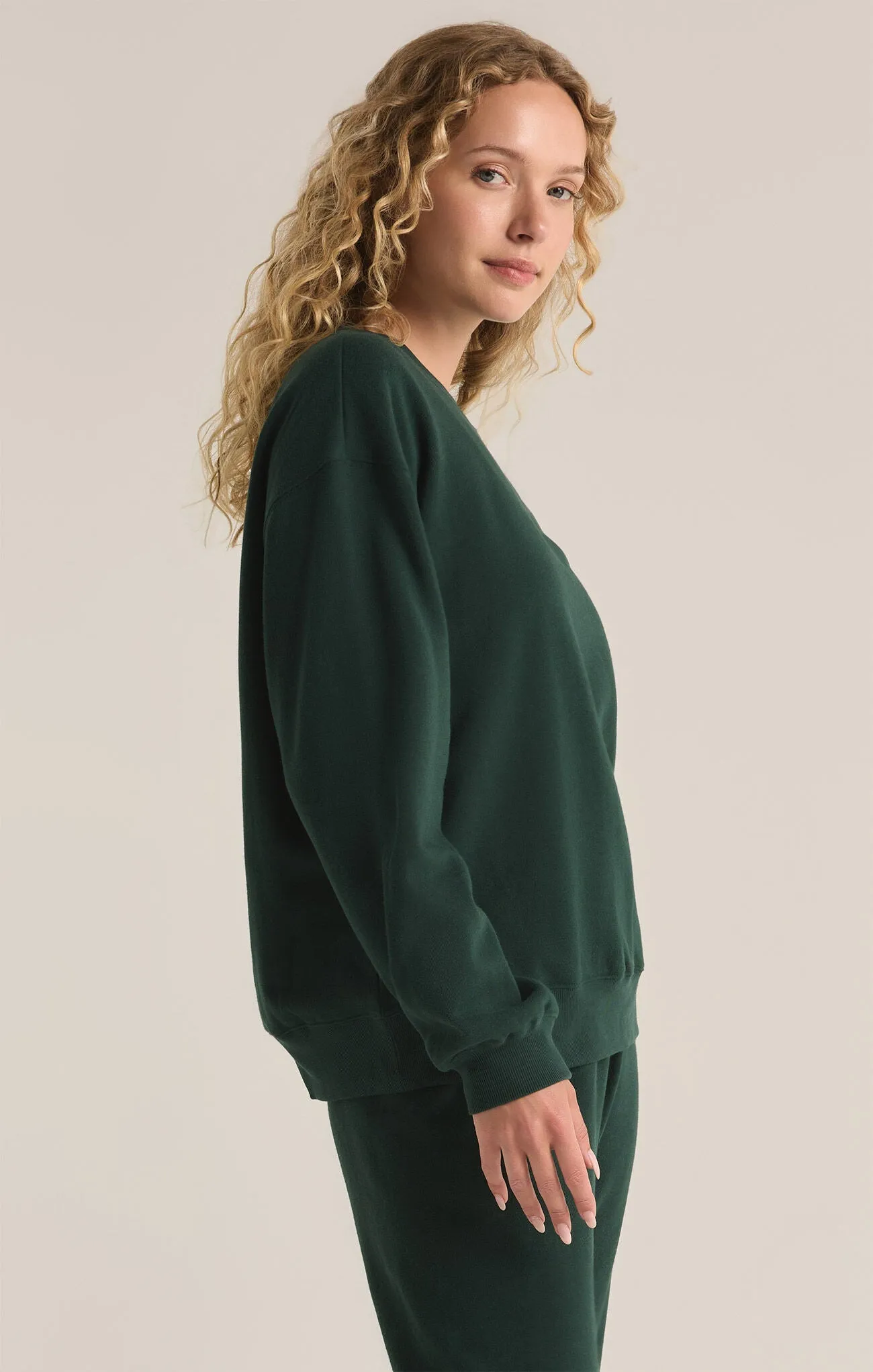 Boyfriend Sweatshirt - Cyprus Green