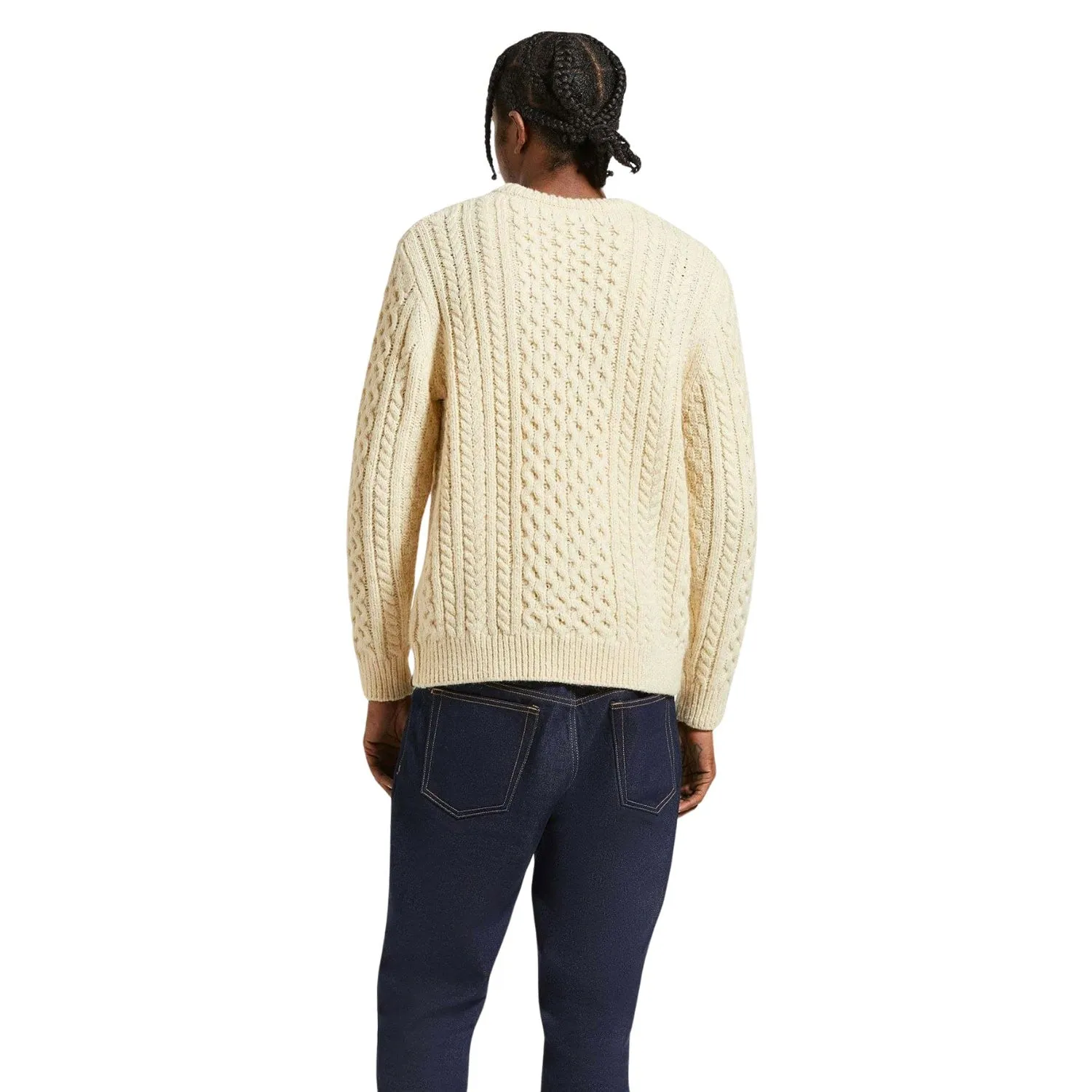 Brixton Classic Fishermans Sweater - Oatmeal