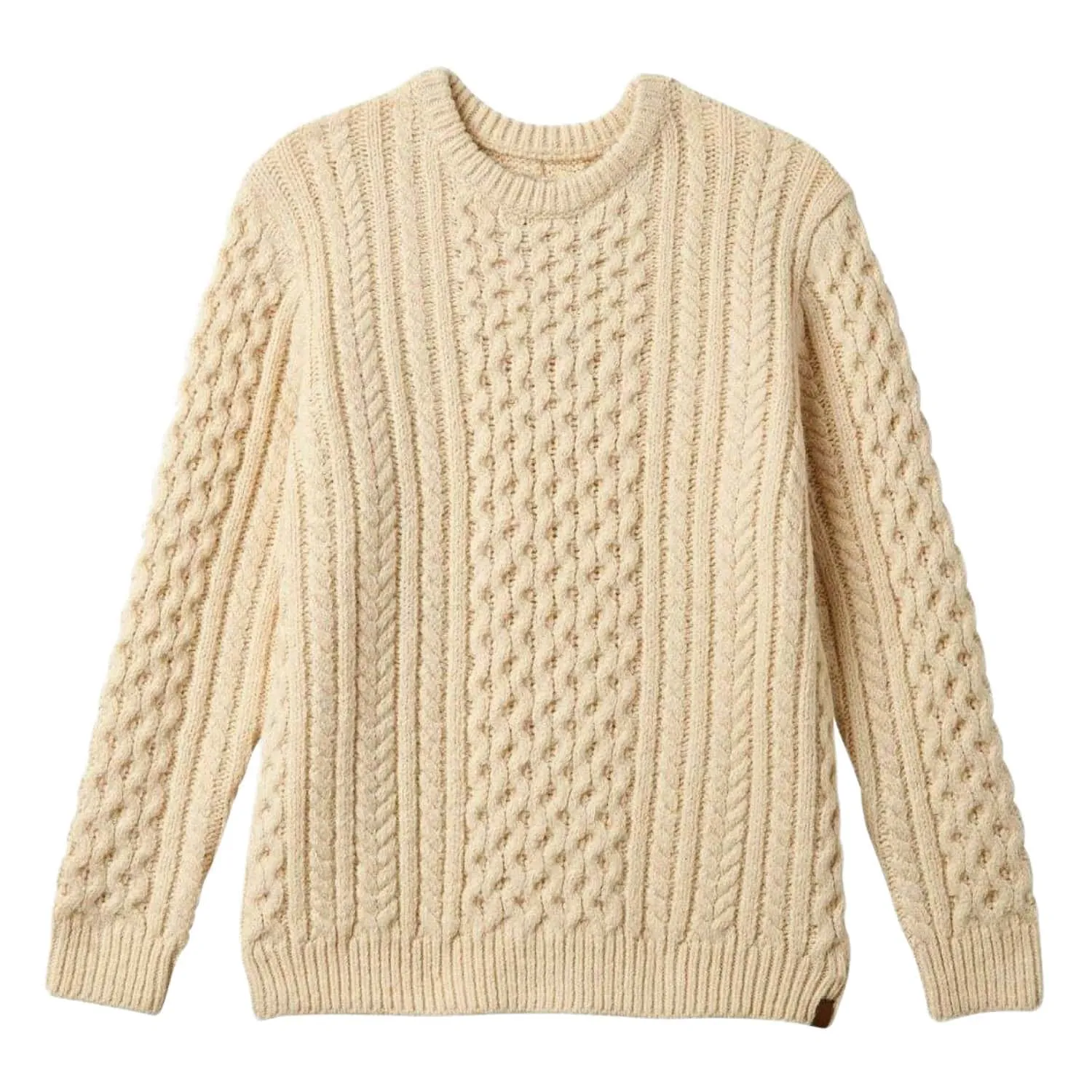 Brixton Classic Fishermans Sweater - Oatmeal