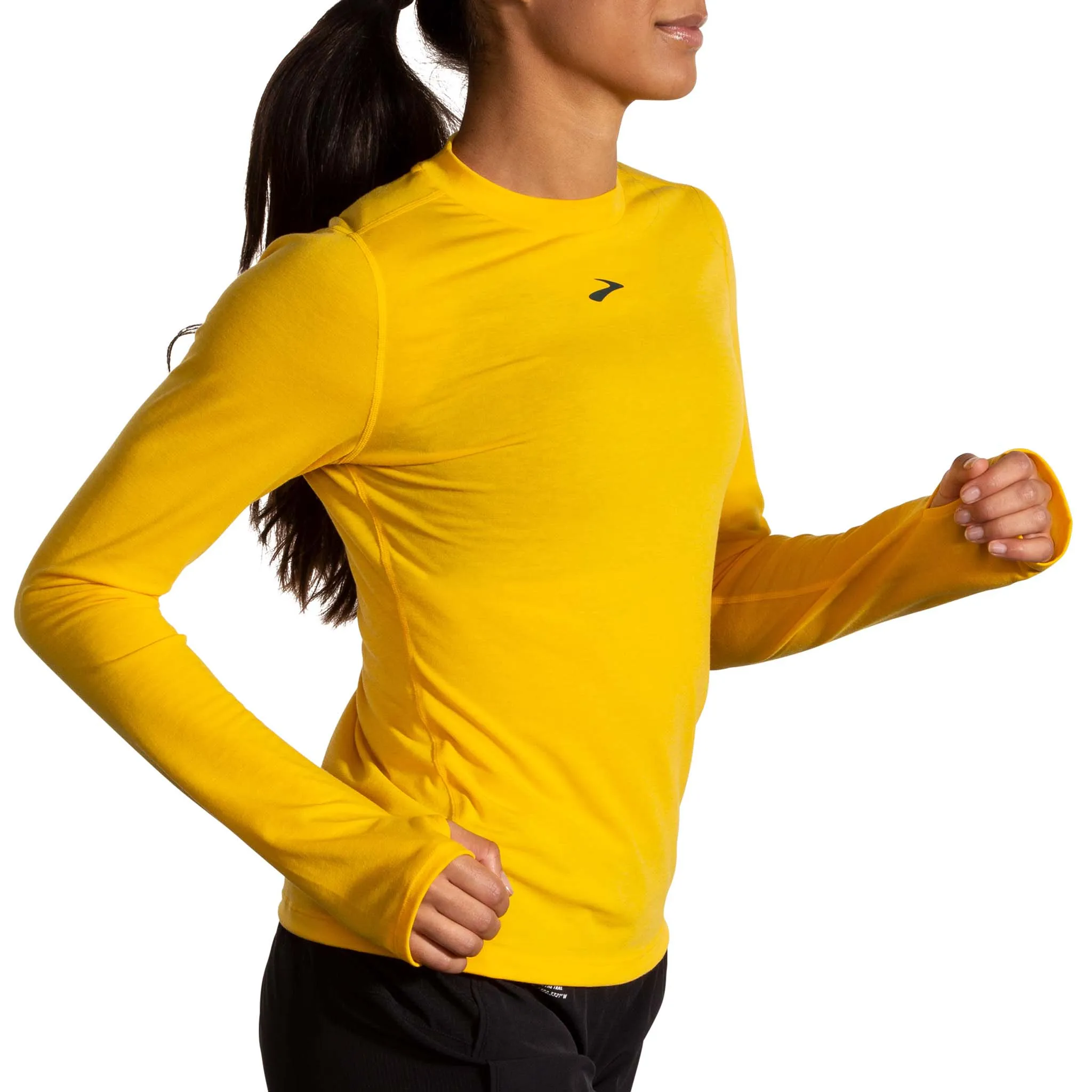 Brooks | Women's High Point Long Sleeve Top - Lemon Chrome