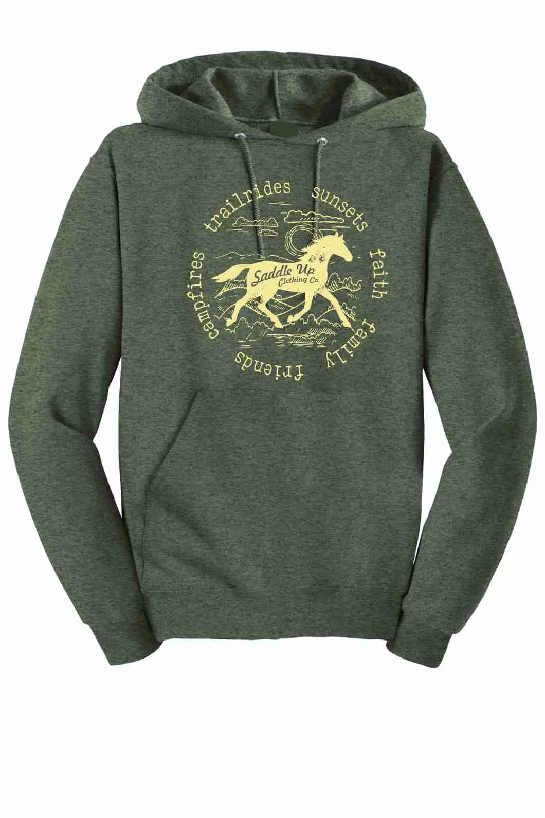 CAMPFIRES...TRAILRIDES...SUNSETS... HOODIE