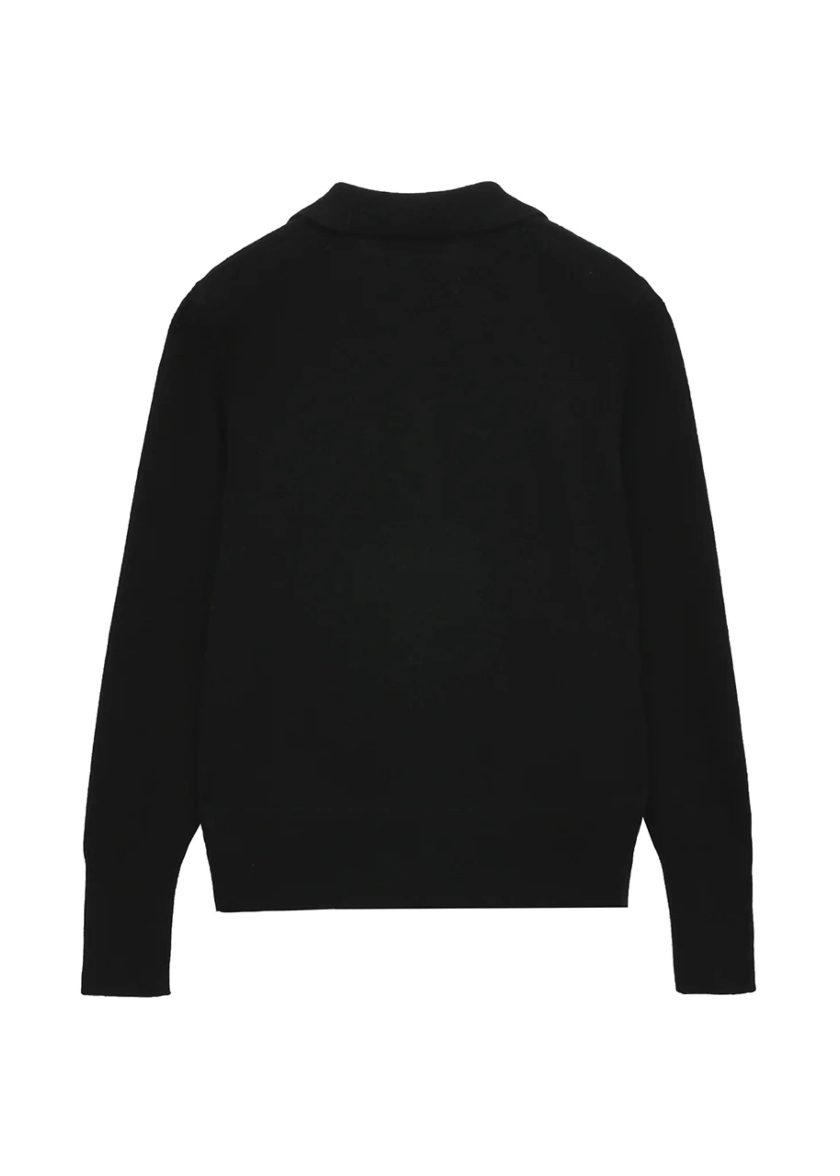 Cashmere classic polo sweater, black