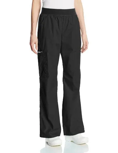 Cherokee 1031P Women's Petite Mid-Rise Knit Waist Pull-On Pant