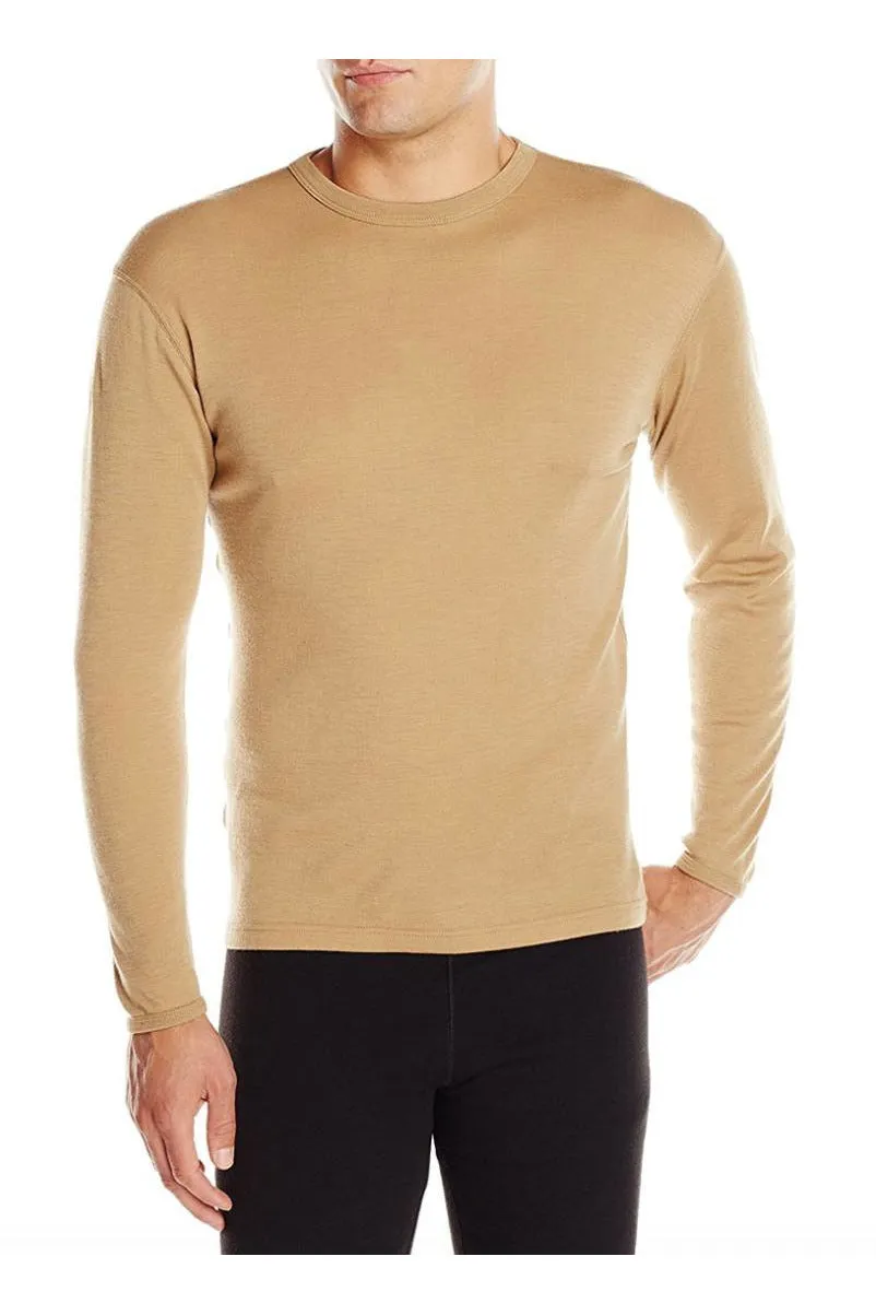 Chocorua Men's Midweight Wool Crew Top Desert Sand