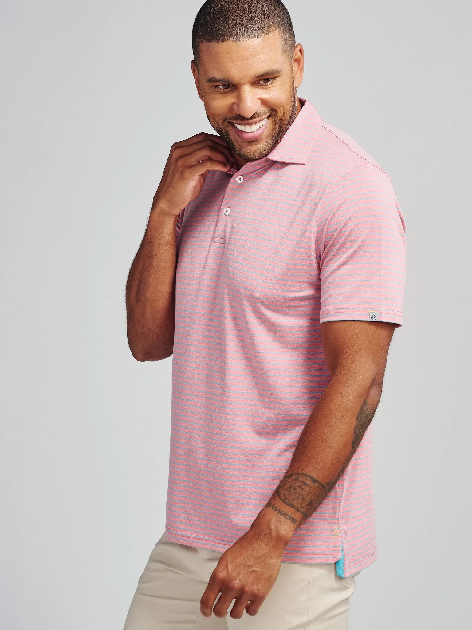 Cloud Lightweight Polo Brookline Stripe