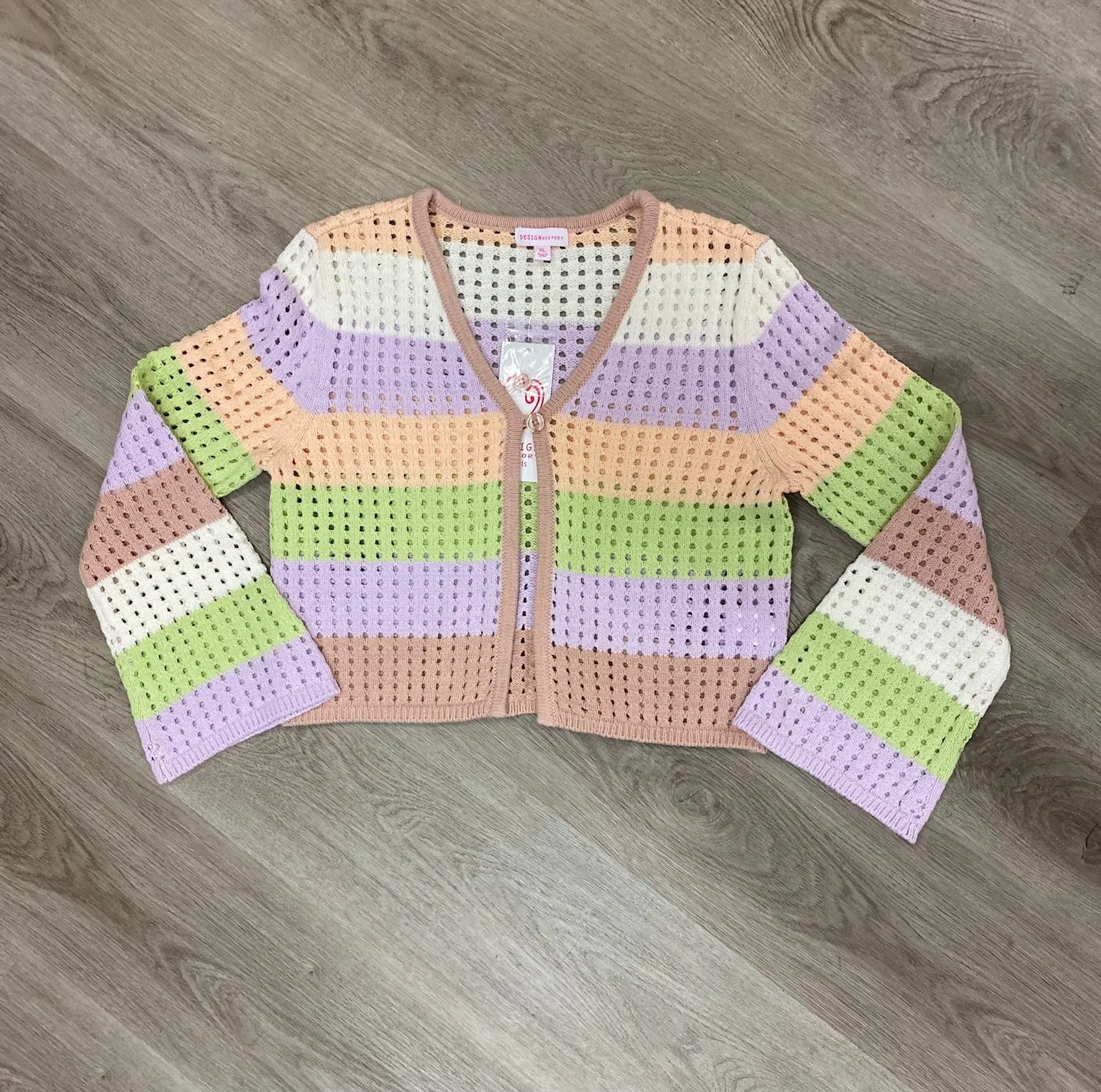 Color Block Crop Cardigan