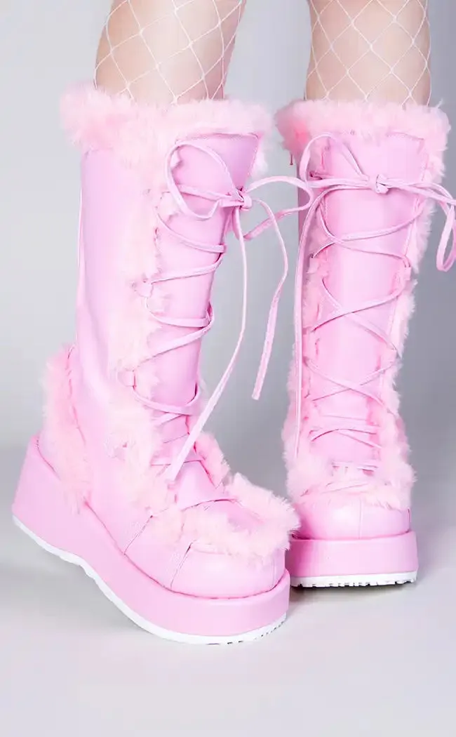 CUBBY-311 Baby Pink Vegan Suede Boots