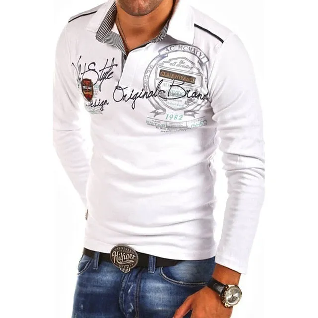 Cursive Script Writing Graphic Long Sleeve Shirt