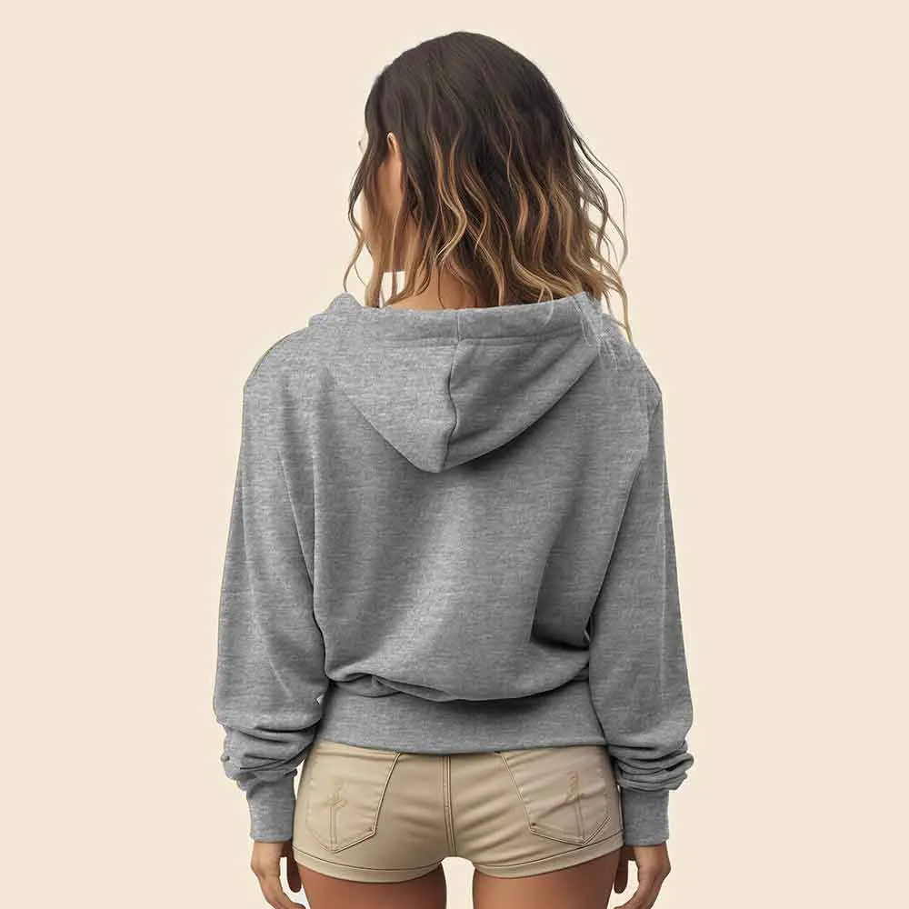 Dalix Taco Cropped Zip Hoodie