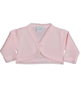 Dandelion Knitted Pink Scallop Edge Bolero Cardigan