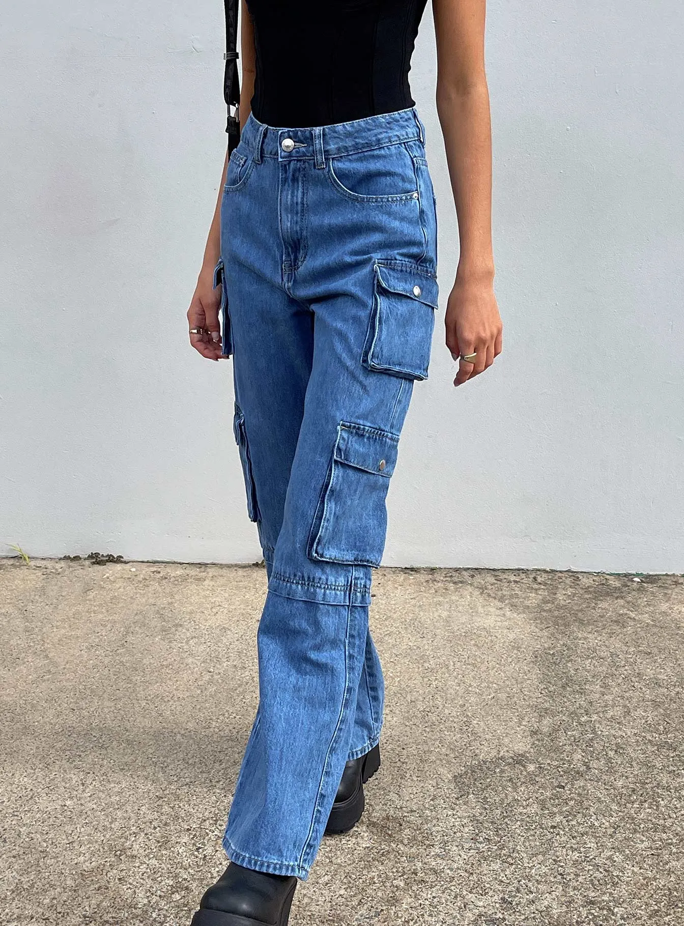 Darla Cargo Denim Jeans