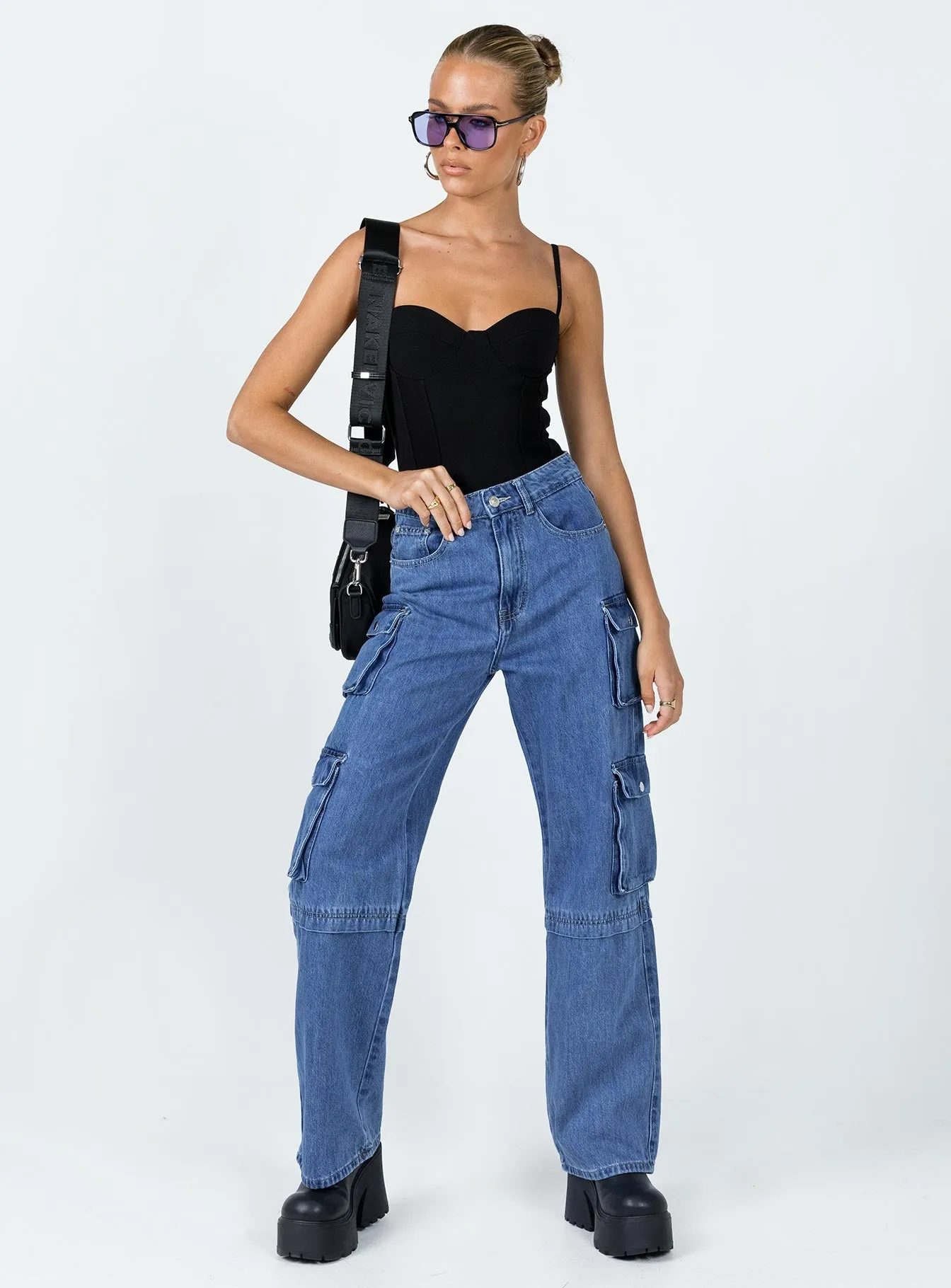 Darla Cargo Denim Jeans