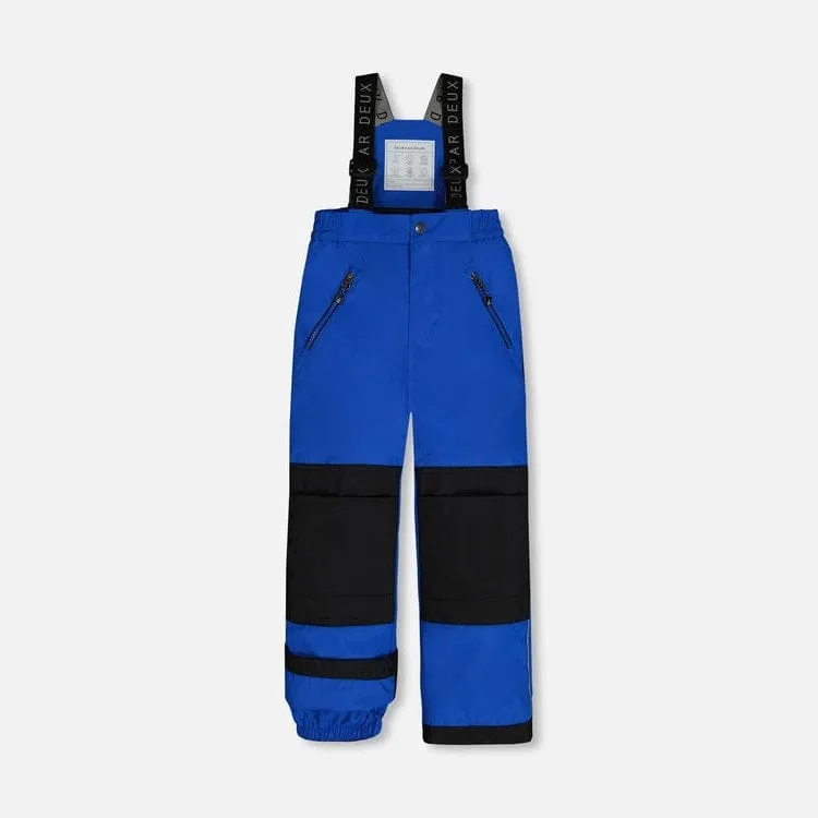 Deux Par Deux Two-Piece Snowsuit - Royal Blue Printed Dinos