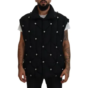 Dolce & Gabbana Elegant Black Sleeveless Vest Jacket