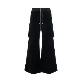 Double Cargo Jumbo Belas Pants in Black