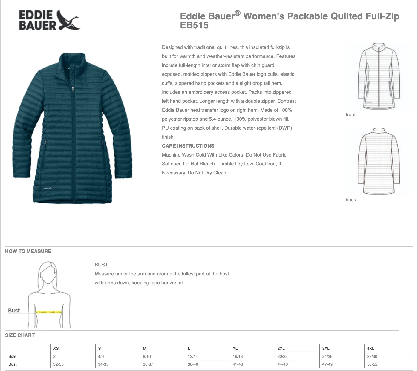 Eddie Bauer® Women’s Packable Quilted Full-Zip