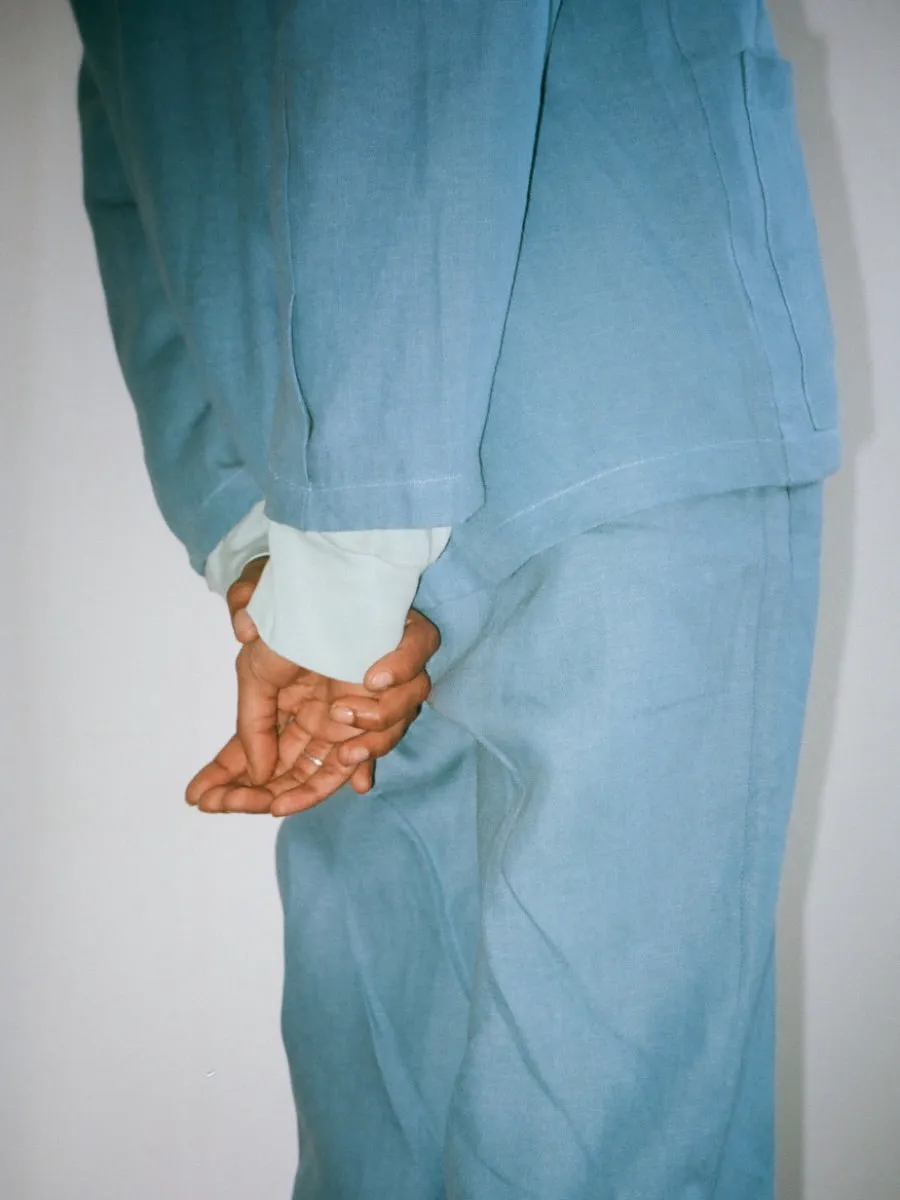 Ethically Made Blue Linen Suit