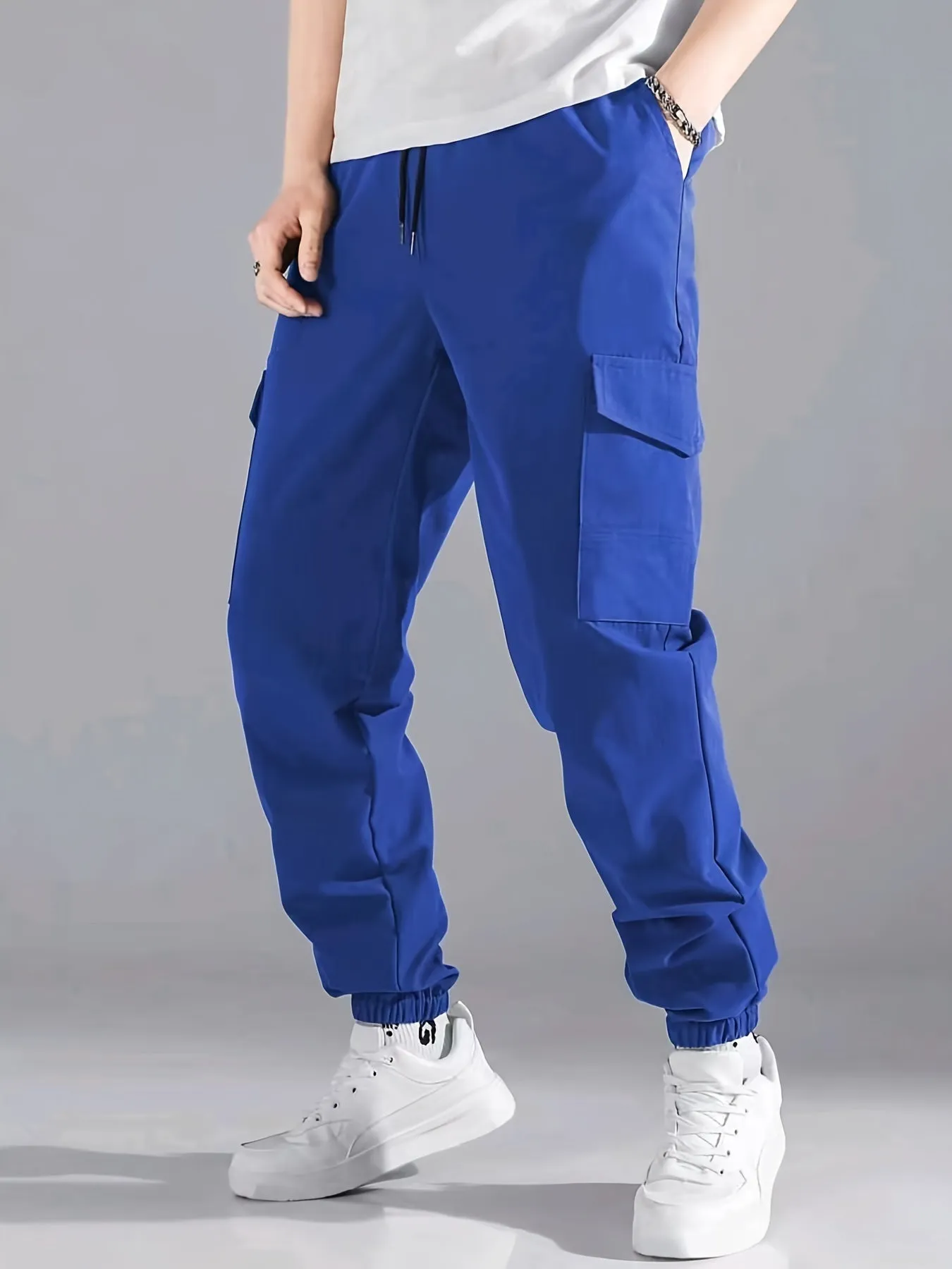 Fashionable Solid Cargo Pants for Mens Urban Street Style