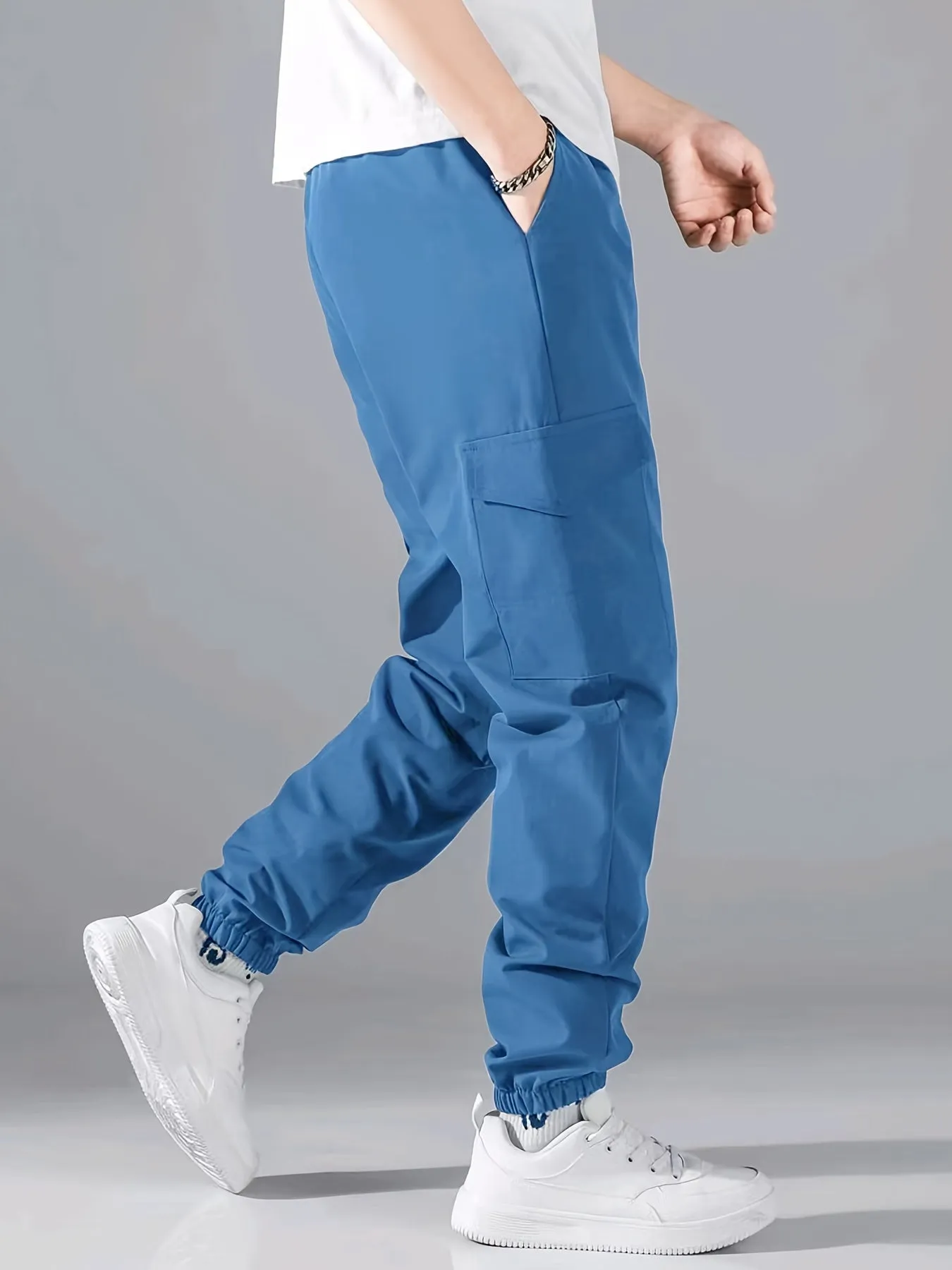 Fashionable Solid Cargo Pants for Mens Urban Street Style