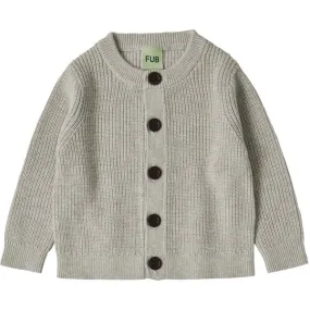 FUB Taupe Melange Baby Rib Cardigan