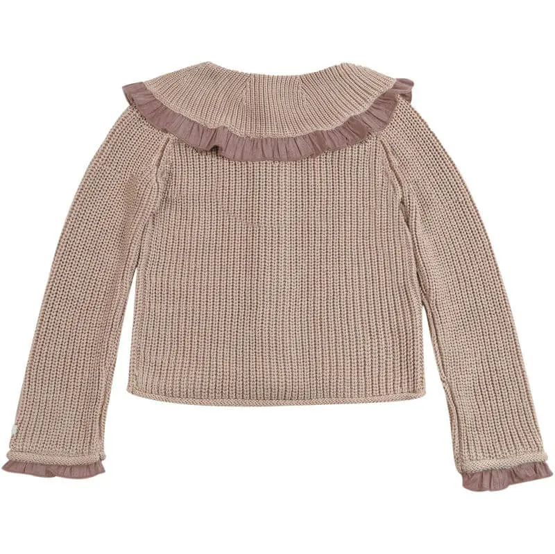 Girls Cotton Zoila Lilac Cardigan